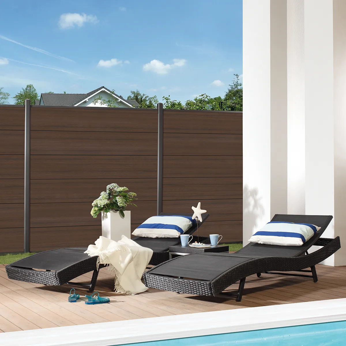 Panneau en bois composite XL Marron